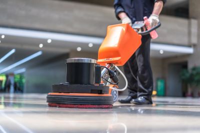 Maple Floor Cleaning Equipment in Use